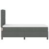vidaXL Cama tipo Box Spring con colch&oacute;n Gris oscuro 90 x 200 cm tela