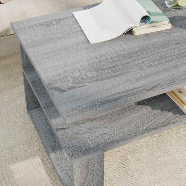 vidaXL Mesa de Caf&eacute; Gris Sonoma 90 x 50 x 40 cm Madera de ingenier&iacute;a
