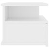 vidaXL Mesita de noche flotante madera contrachapada blanco 40x31x27cm