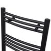 vidaXL Radiador toallero de ba&ntilde;o curvo negro 500 x 1160 mm