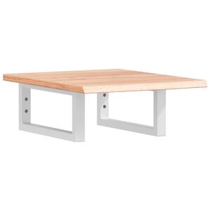 vidaXL Estante de lavabo de pared de acero y madera maciza de roble