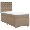 vidaXL Cama box spring con colchón cuero sintético capuchino 80x200 cm