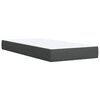 vidaXL Cama box spring con colch&oacute;n tela gris oscuro 80x200 cm