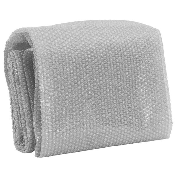 vidaXL Cubierta solar de piscina de PE flotante gris 381 cm