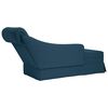 vidaXL Chaise longue respaldo reposabrazos derecho terciopelo azul
