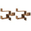 vidaXL Estanter&iacute;as pared esquina 2 uds madera envejecida 40x40x49,5 cm