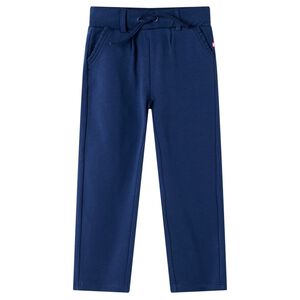 vidaXL Pantalones infantiles con cord&oacute;n azul marino 92