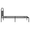 vidaXL Estructura cama sin colch&oacute;n con cabecero metal negro 107x203 cm