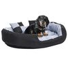 vidaXL Cojín para perro reversible y lavable gris y negro 110x80x23 cm