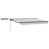 vidaXL Toldo Retr&aacute;ctil El&eacute;ctrico Gris claro y blanco. 4,5 x 3,5 m