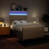 vidaXL Cama box spring con colch&oacute;n tela color crema 140x200 cm