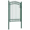 vidaXL Puerta de valla EMMEN con pinchos de acero, 103 x 117 cm, verde