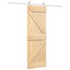 vidaXL Puerta Corredera Natural y Blanco 70 x 210 cm