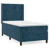 vidaXL Cama box spring con colch&oacute;n terciopelo azul oscuro 100x200 cm