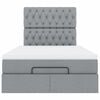 vidaXL Estructura de cama otomana colch&oacute;n tela gris claro