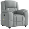 vidaXL Sill&oacute;n reclinable de masaje de tela gris claro