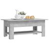 vidaXL Mesa de centro madera de ingeniería gris hormigón 102x55x42 cm