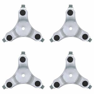 vidaXL Ruedas para muebles (4 unidades, 16 x 14,5 x 5,5 cm, acero, 180 kg)