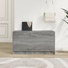 vidaXL Banco zapatero madera contrachapada gris Sonoma 80x24x45 cm