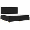 vidaXL Cama tipo Box Spring con colch&oacute;n Negro 200 x 200 cm tela