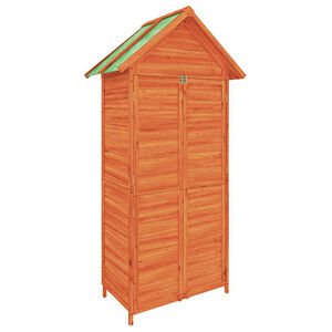 vidaXL Cobertizo herramientas jard&iacute;n madera pino marr&oacute;n 89x52,5x175 cm