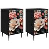 vidaXL Mesa de noche BORNE 2 uds. Roble Negro 36 x 33 x 61 cm
