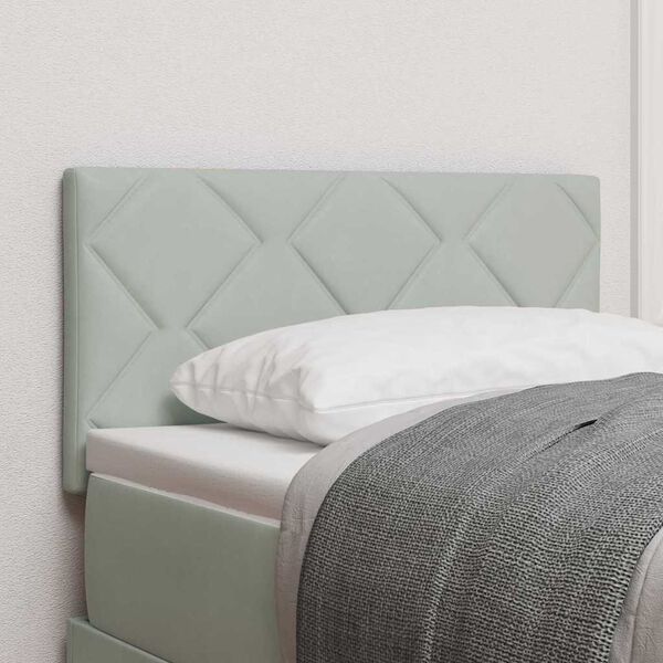 vidaXL Cabecero LED con cabecera Gris Claro 80 cm Cuero sintético