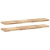 vidaXL Estantes flotantes 2 uds madera acacia sin tratar 160x30x4 cm