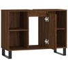 vidaXL Mueble de ba&ntilde;o madera de ingenier&iacute;a roble marr&oacute;n 80x33x60 cm