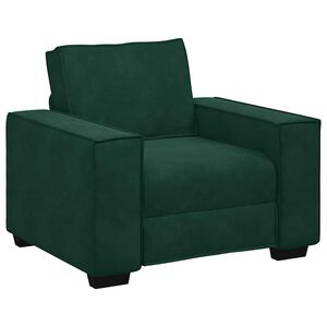 vidaXL Sill&oacute;n sof&aacute; verde oscuro 100x78x84 cm Terciopelo