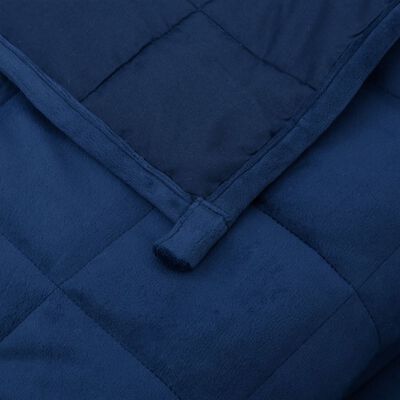 vidaXL Manta con peso tela azul 138x200 cm 10 kg