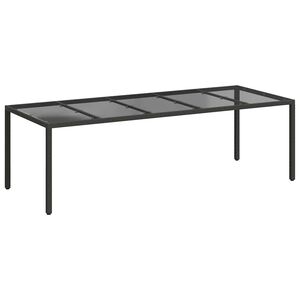 vidaXL Mesa de Jard&iacute;n Negro Puro 250 x 100 x 75 cm rat&aacute;n sint&eacute;tico