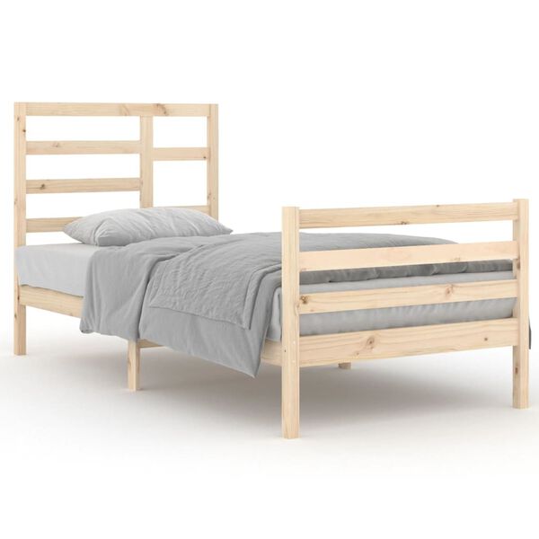 vidaXL Estructura de cama sin colchón madera maciza 90x200 cm