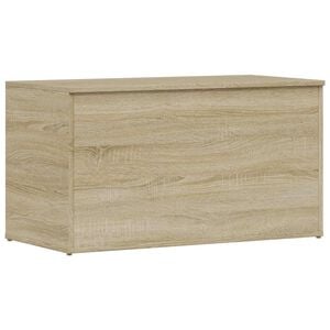 vidaXL Ba&uacute;l de almacenaje madera contrachapada color roble 84x42x46cm