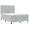 vidaXL Cama tipo Box Spring Gris Claro 140 x 200 cm Terciopelo