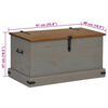 vidaXL Baúl de almacenamiento HALDEN gris 91x48x47 cm madera maciza