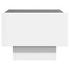vidaXL Mesita de noche con LED Infinity blanca 40x40x30 cm