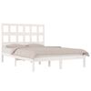 vidaXL Estructura de cama sin colchón madera maciza blanca 200x200 cm