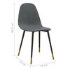 vidaXL Sillas de comedor 4 unidades tela gris claro