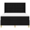 vidaXL Cama tipo Box Spring con colch&oacute;n Negro 140 x 190 cm tela