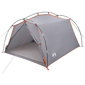 vidaXL Tienda de campa&ntilde;a tipo t&uacute;nel 2 persona Gris y naranja