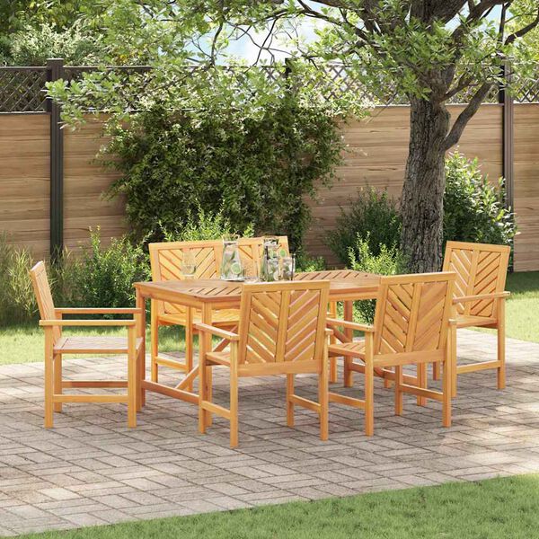 vidaXL Conjunto de Comedor de Jardín 6 pcs Marrón