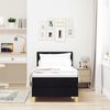 vidaXL Cama Box Spring LED con coj&iacute;n Negro 80 x 200 cm tela