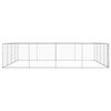 vidaXL Perrera de exterior de acero galvanizado 760x760x185 cm