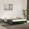 vidaXL Estructura cama sin colch&oacute;n terciopelo verde oscuro 140x190 cm