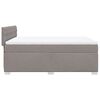 vidaXL Cama box spring con colch&oacute;n tela gris taupe 160x200 cm