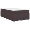 vidaXL Estructura de cama con colch&oacute;n Marr&oacute;n Oscuro 120 x 190 cm tela
