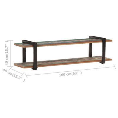 vidaXL Mueble para TV madera maciza reciclada 160x40x40 cm