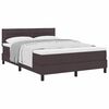vidaXL Cama box spring con colch&oacute;n Marr&oacute;n Oscuro 140 x 190 cm tela