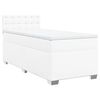 vidaXL Cama box spring con colch&oacute;n cuero sint&eacute;tico blanco 90x190 cm